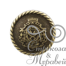 Пуговица 11 мм 18L ME309 металл Колибри (бронза). Арт. 91370